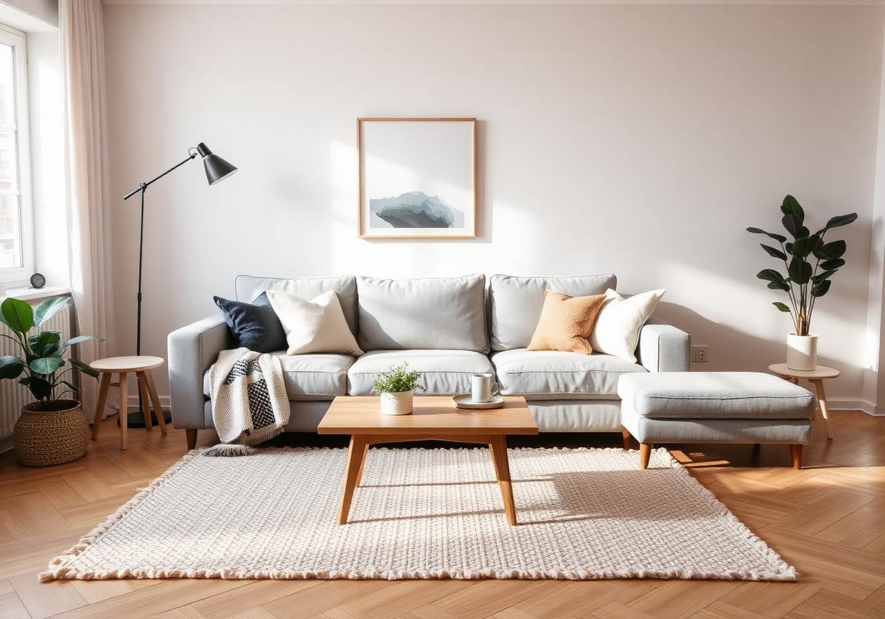 Living room after staging